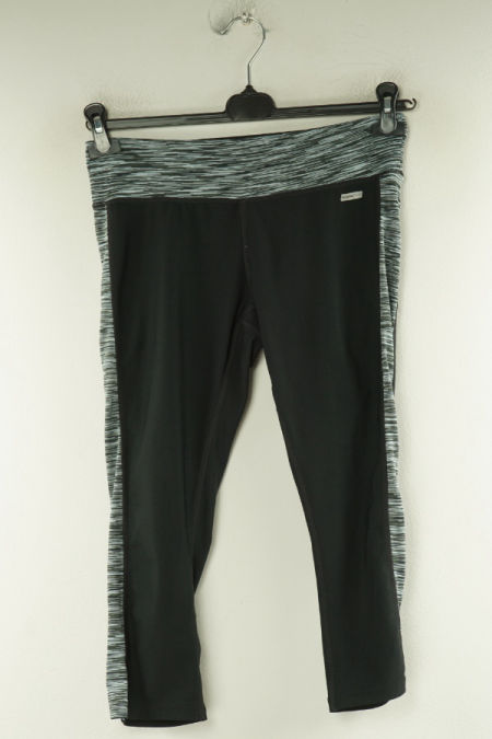 Legginsy czarne z szarym lampasem