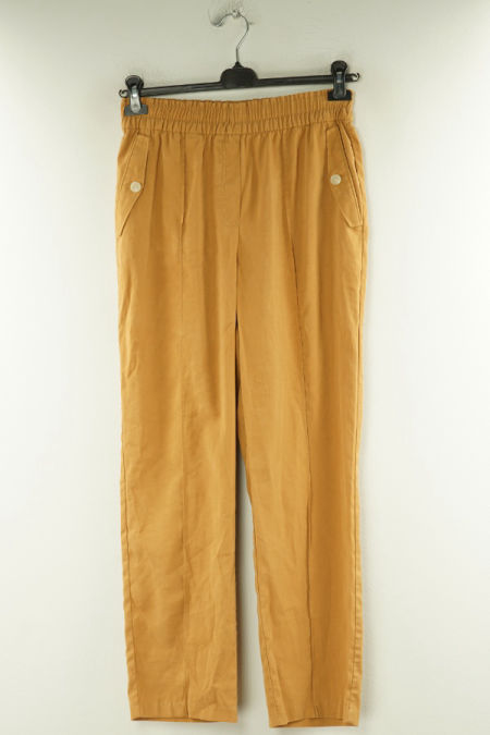 Spodnie materiałowe cienkie karmelowe