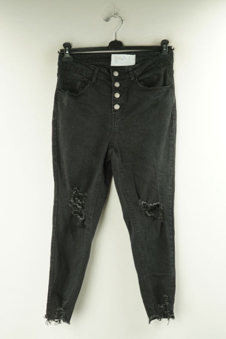 Spodnie czarne jeansowe z dziurami