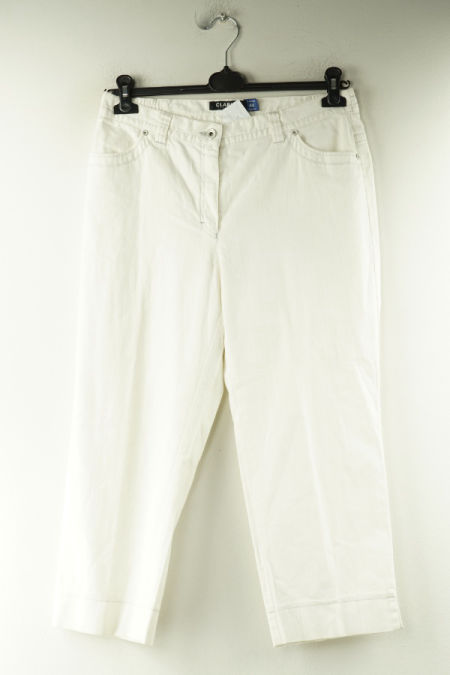 Spodnie białe jeansowe 3/4