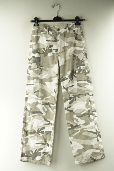 Spodnie szare jeansowe moro