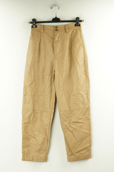 Spodnie beżowe ekoskóra
