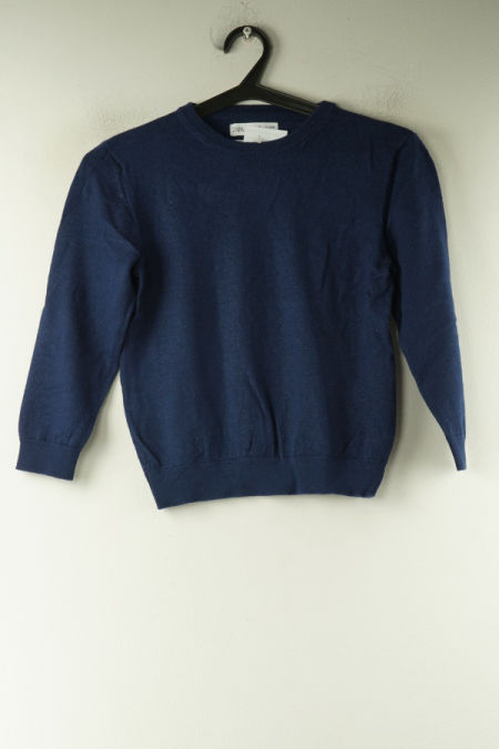 Sweter granatowy wełniany, ZARA