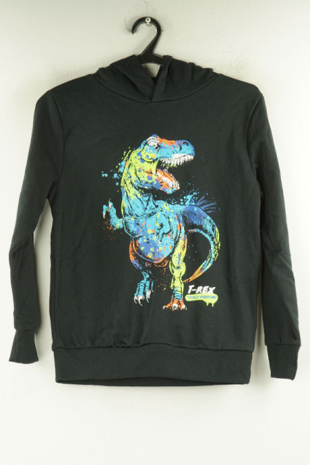 Bluza czarna z kolorowym dinozaurem