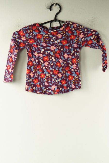 Bluzka fioletowa w kwiaty