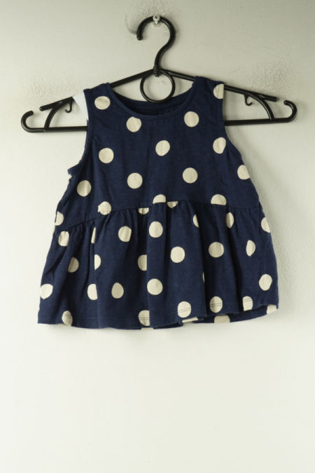 Koszulka granatowa w białe grochy