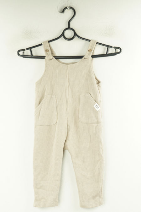 Spodnie ogrodniczki beżowe