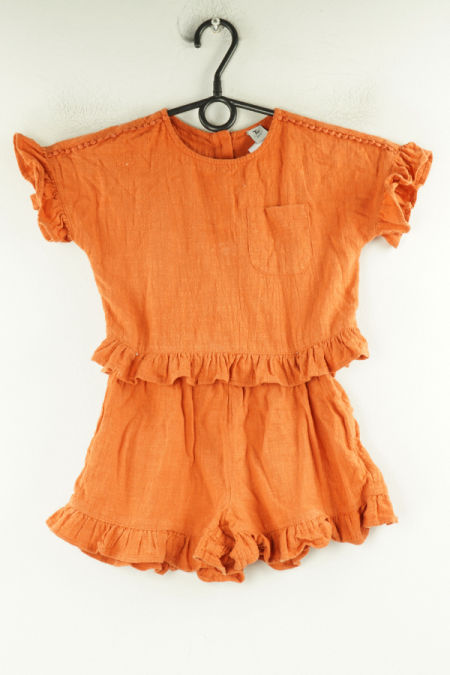 Komplet pomarańczowy (bluzka i krótkie spodenki)