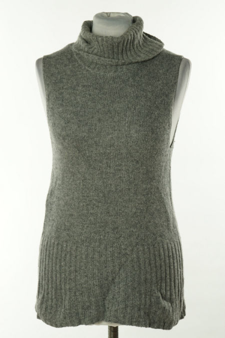 Kamizelka szara sweterkowa z golfem