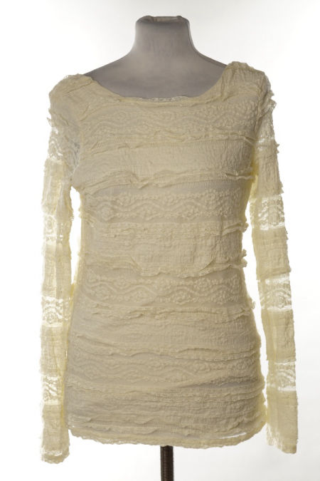Bluzka kremowa ażurowa