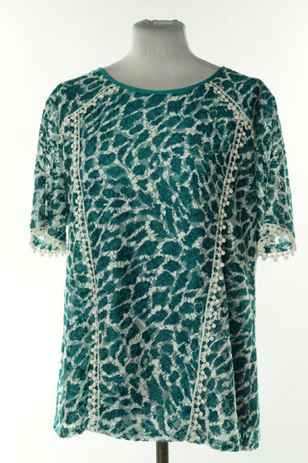 Bluzka zielono-biała