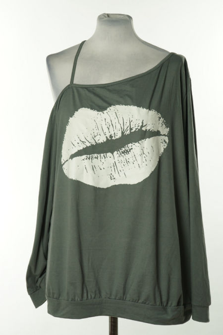Bluzka szara usta