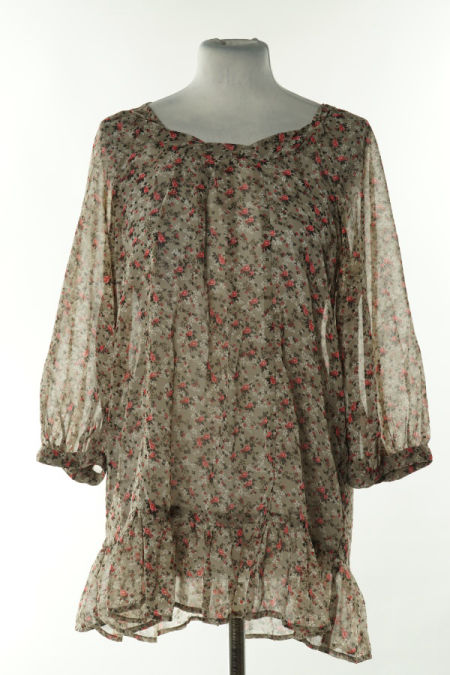 Bluzka brązowa w kwiatki