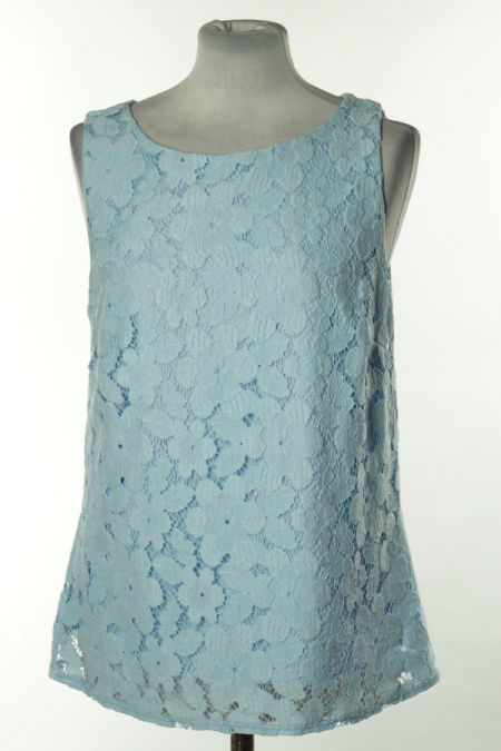 Bluzka niebieska koronkowa