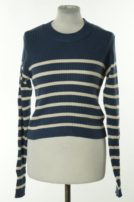 Bluzka sweterkowa niebieska w paski