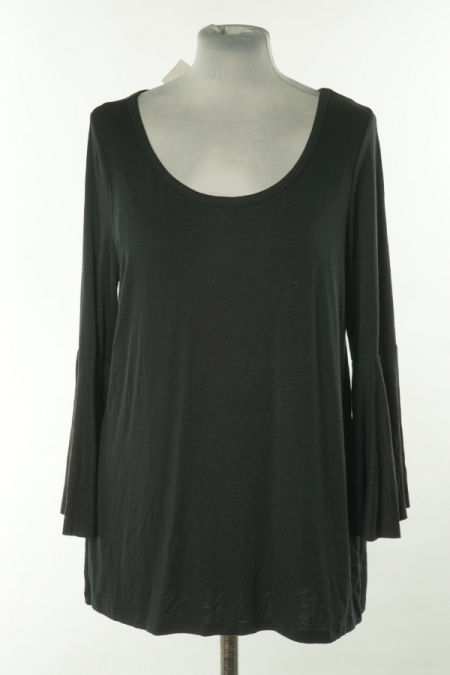 Bluzka czarna z lejącego materiału, H&M MAMA