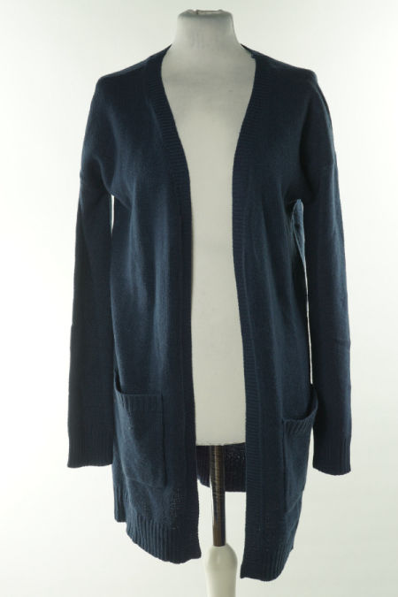 Kardigan sweterkowy granatowy z kieszeniami