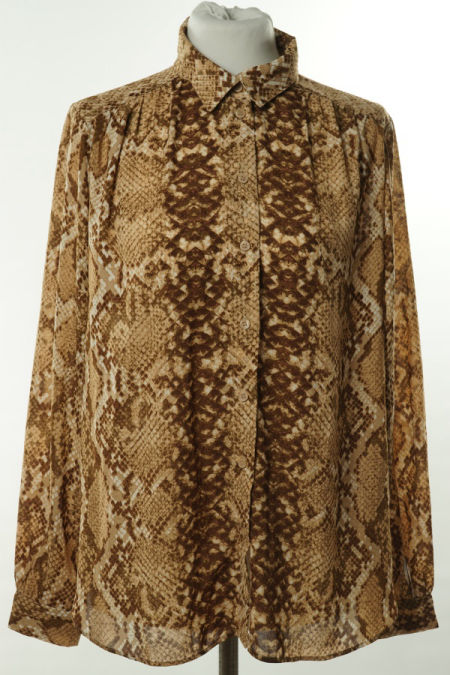 Koszula beżowa wężowy wzór H&M