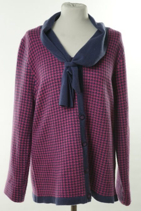 Kardigan fioletowy wzorek