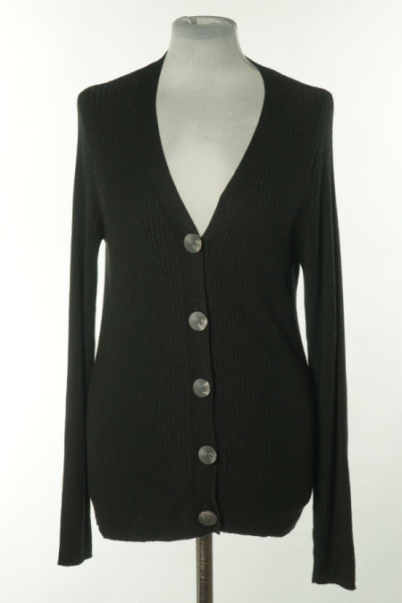Kardigan czarny prążkowany