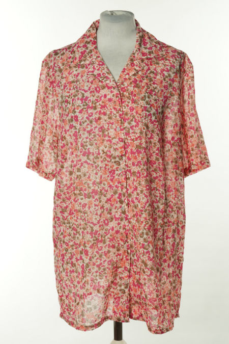 Koszula biała w różowe kwiatki