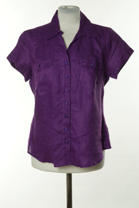 Koszula fioletowa lniana