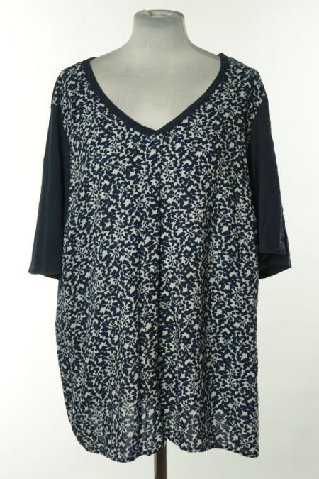 Bluzka granatow-biał