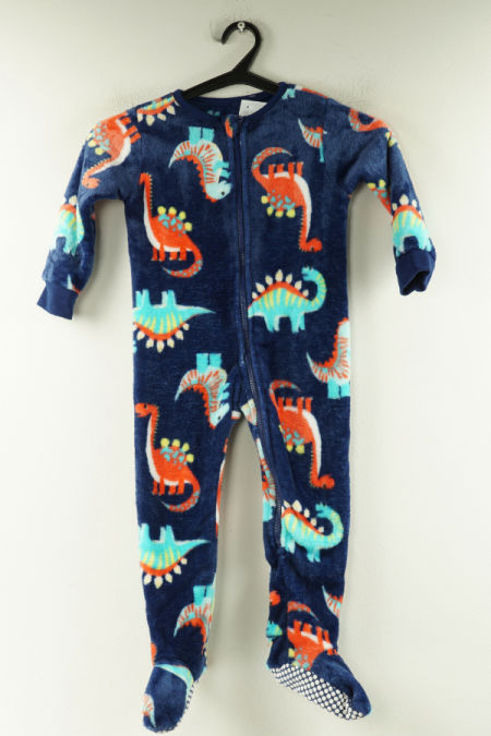 Pajac polarowy granatowy w dinozaury