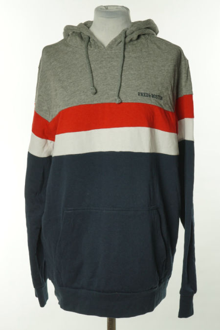 Bluza szaro-granatowa w paski