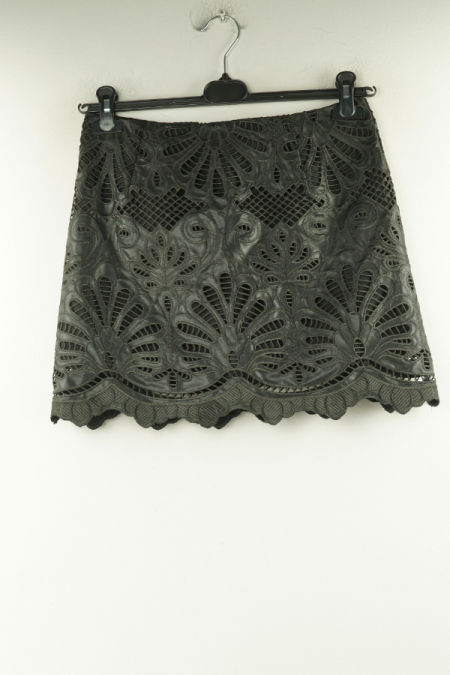 Spódnica czarna z ażurowym wierzchem, H&M