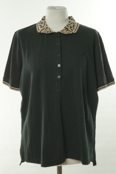 Koszulka czarna z beżowymi wstawkami