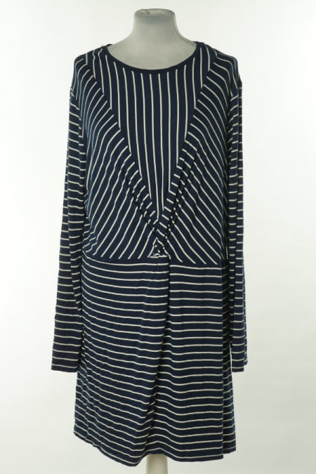 Sukienka granatowa w białe paski