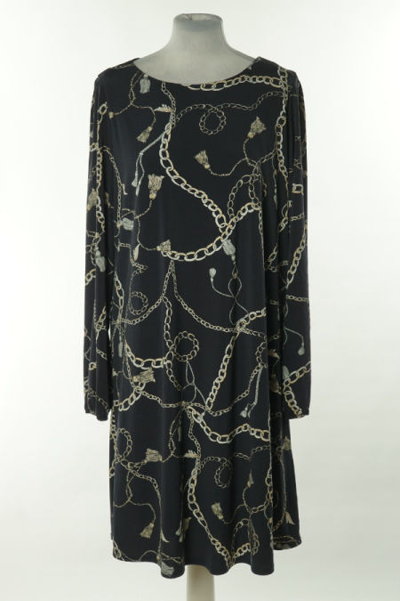 Sukienka granatowa w łańcuchy