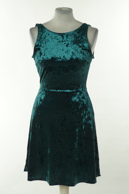 Sukienka zielona welurowa, H&M