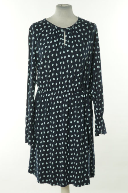 Sukienka granatowa w niebieskie wzory