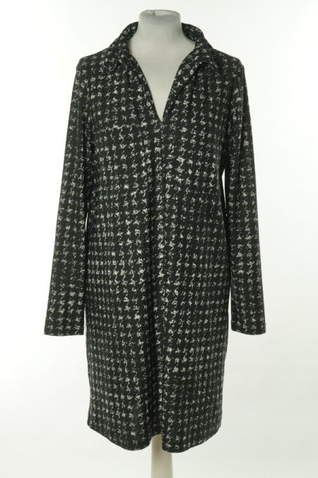 Sukienka czarna w białe ciapki, MANGO