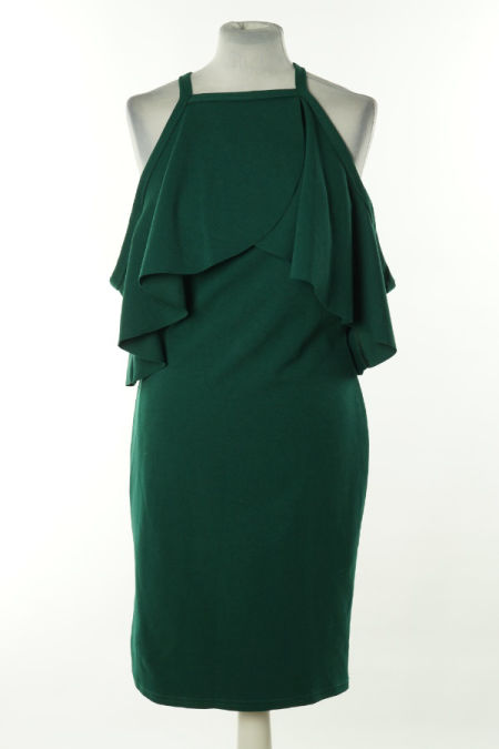 Sukienka zielona na cienkich ramiączkach