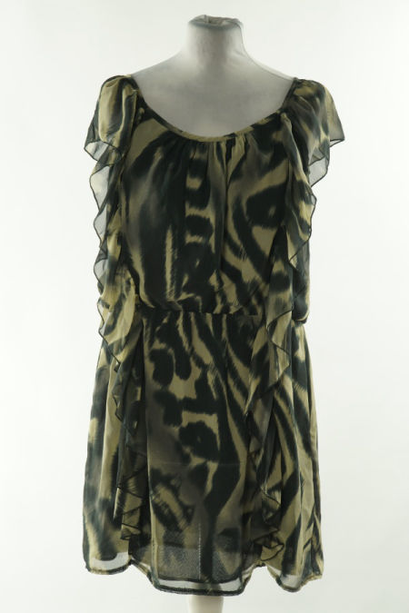 Sukienka beżowo - czarna