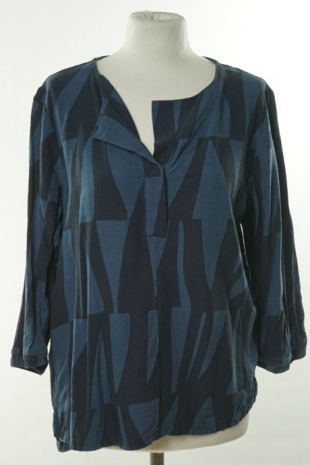 Bluzka wiskozowa granatowo-niebieska