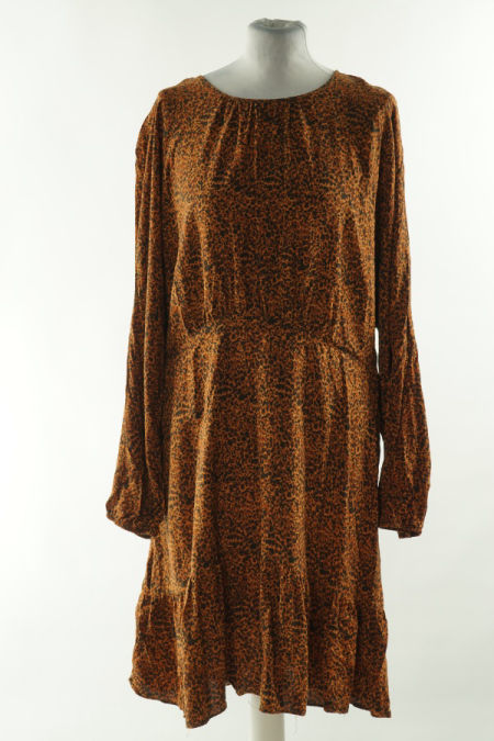 Sukienka rudo - czarna