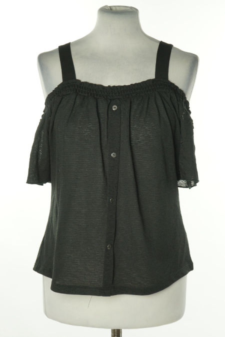 Bluzka czarna z odkrytym ramieniem, PRIMARK