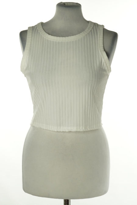 Top biały prążkowany