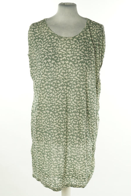 Koszulka seledynowa w kremowe cętki