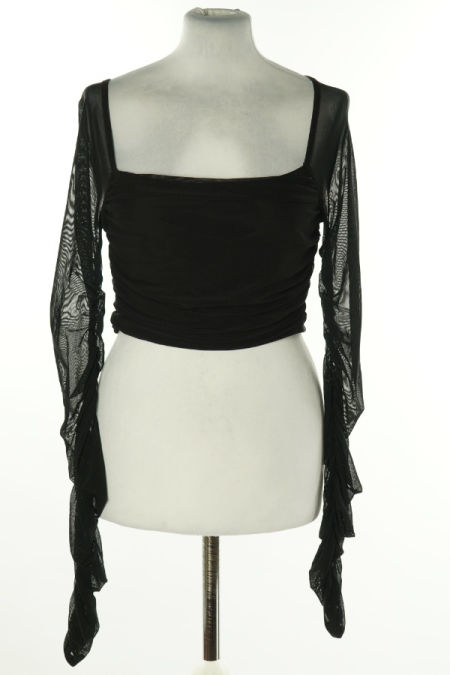 Top czarny siateczkowy