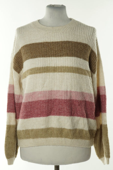 Sweter kremowy w paski