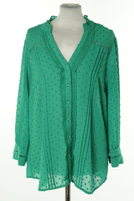 Koszula zielona w kropki 3D