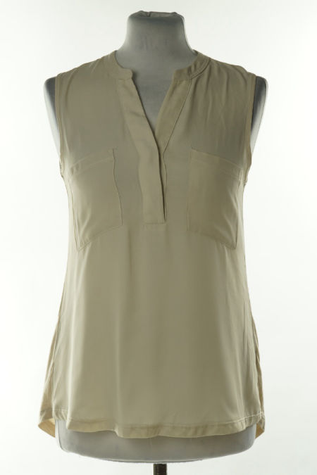 Bluzka beżowa na grubych ramiączkach, H&M