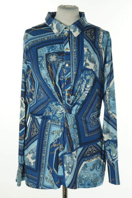 Bluzka niebieska wzorzysta