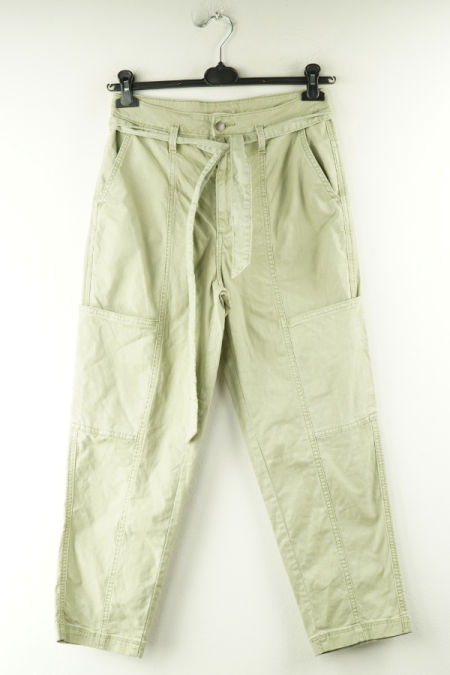 Spodnie z paskiem zielone cargo