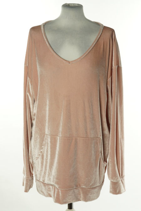 Bluza jasnoróżowa welurowa